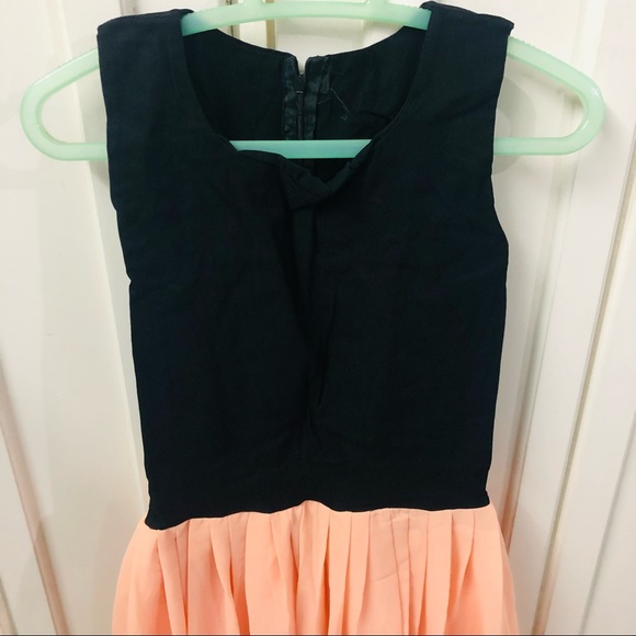 Peach black prom dress - Picture 6 of 7